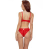 Passion - Ensemble Denelia String + Soutien-Gorge Rouge L/Xl
